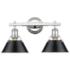 Orwell 10" High Chrome with Matte Black 2-Light Wall Sconce