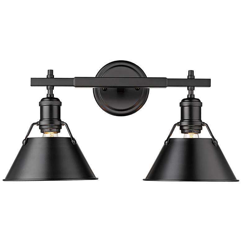 Image 1 Orwell 10" High Matte Black 2-Light Wall Sconce