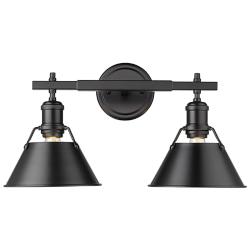 Orwell 10" High Matte Black 2-Light Wall Sconce