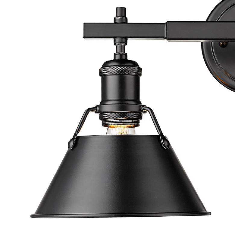 Image 2 Orwell 10" High Matte Black 2-Light Wall Sconce more views