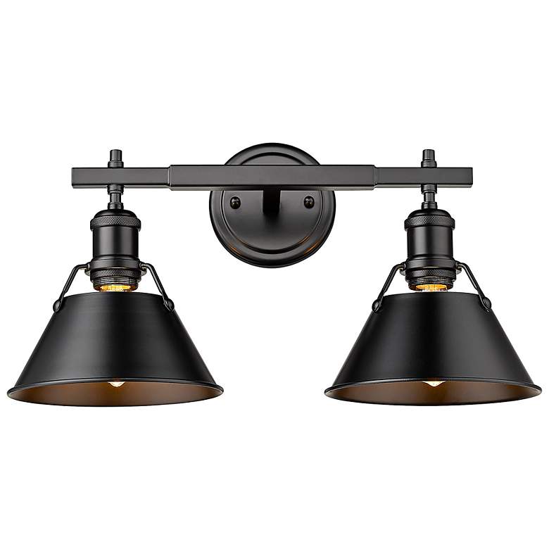 Image 3 Orwell 10" High Matte Black 2-Light Wall Sconce more views