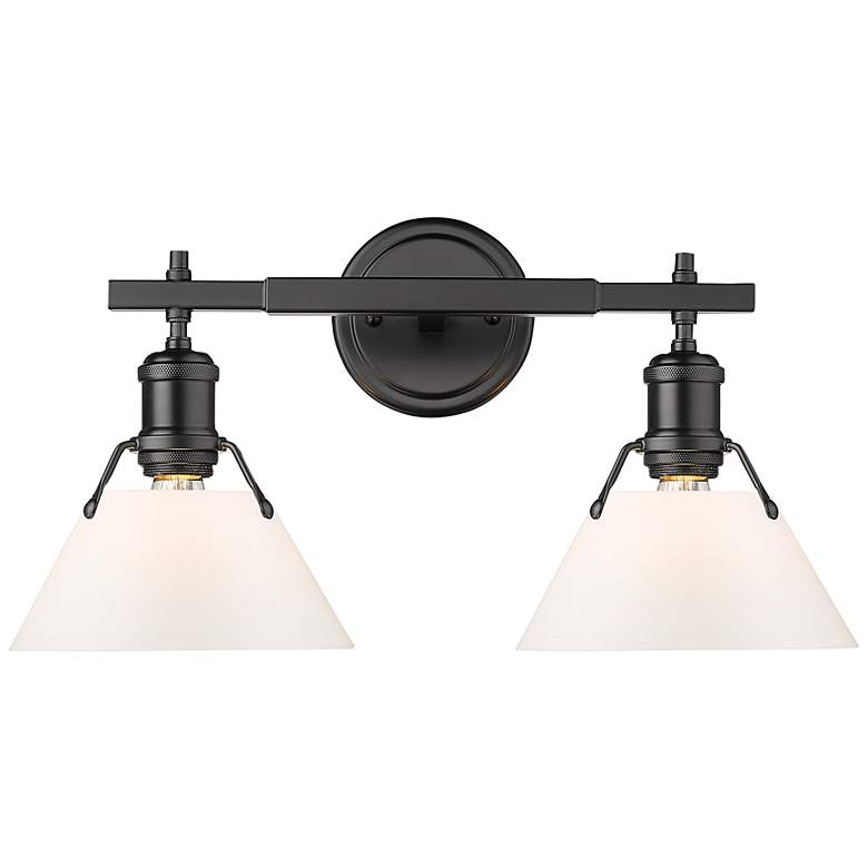 Image 1 Orwell 10" High Matte Black 2-Light Wall Sconce