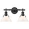 Orwell 10" High Matte Black 2-Light Wall Sconce
