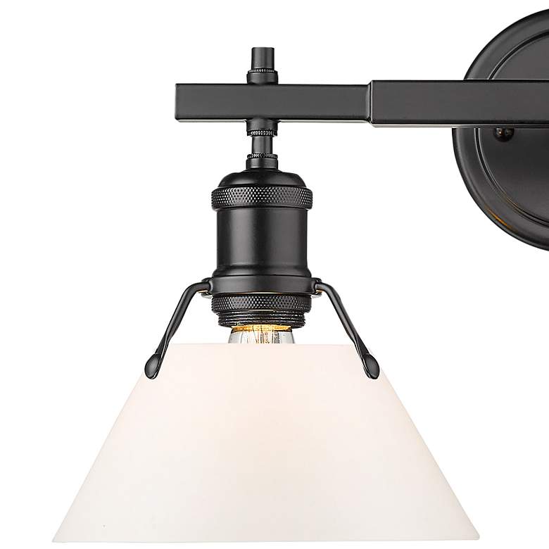 Image 2 Orwell 10" High Matte Black 2-Light Wall Sconce more views