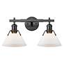 2_Orwell 10" High Matte Black 2-Light Wall Sconce more views