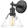 1_Orwell 10" High Matte Black Clear Glass Wall Sconce