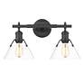 2_Orwell 10" High Matte Black Metal 2-Light Wall Sconce more views