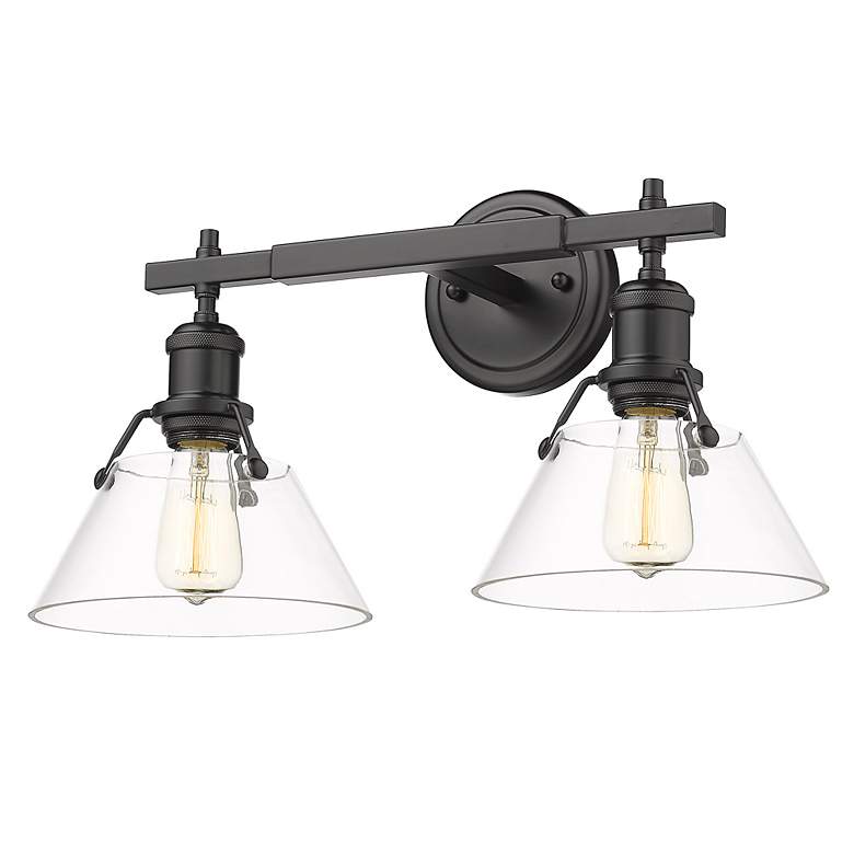 Image 3 Orwell 10" High Matte Black Metal 2-Light Wall Sconce more views