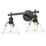 3_Orwell 10" High Matte Black Metal 2-Light Wall Sconce more views