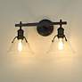 4_Orwell 10" High Matte Black Metal 2-Light Wall Sconce more views