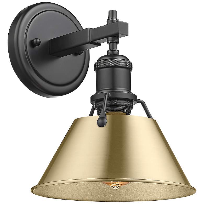 Image 1 Orwell 10" High Matte Black Wall Sconce