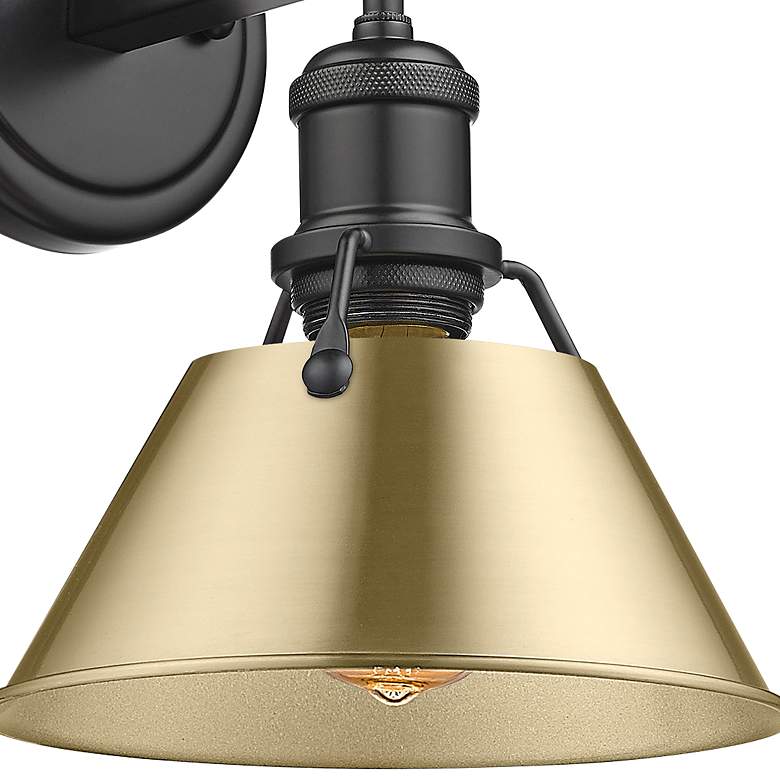 Image 2 Orwell 10" High Matte Black Wall Sconce more views