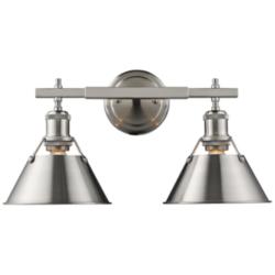 Orwell 10&quot; High Pewter 2-Light Wall Sconce