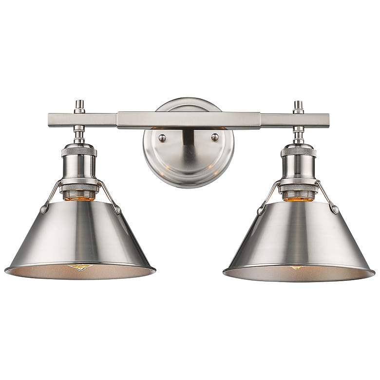 Image 3 Orwell 10" High Pewter 2-Light Wall Sconce more views