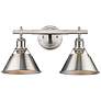 Orwell 10" High Pewter 2-Light Wall Sconce