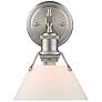 1_Orwell 10" High Pewter Opal Glass Wall Sconce