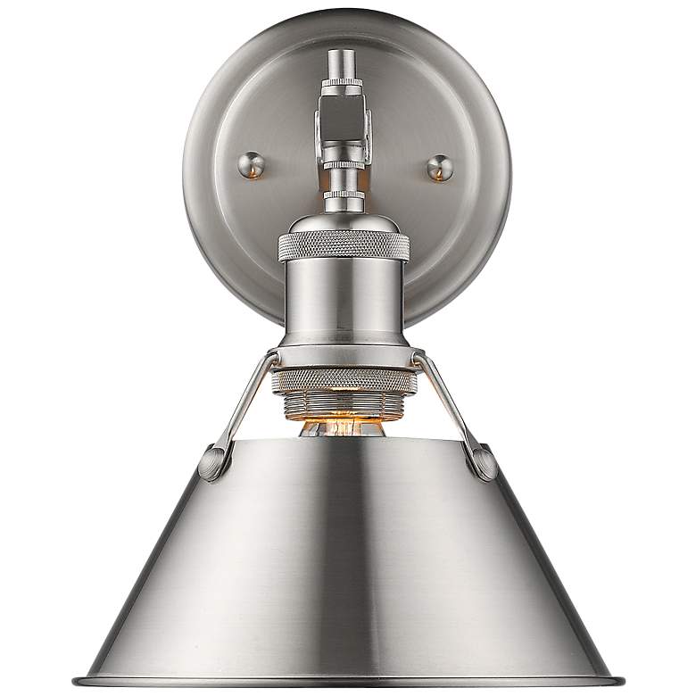 Image 2 Orwell 10" High Pewter Wall Sconce