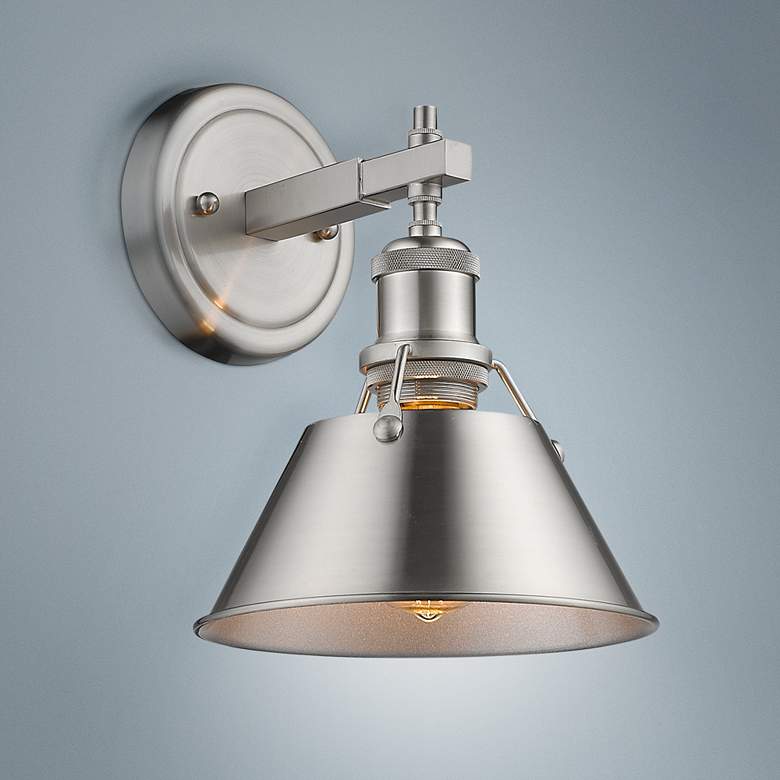 Image 1 Orwell 10" High Pewter Wall Sconce