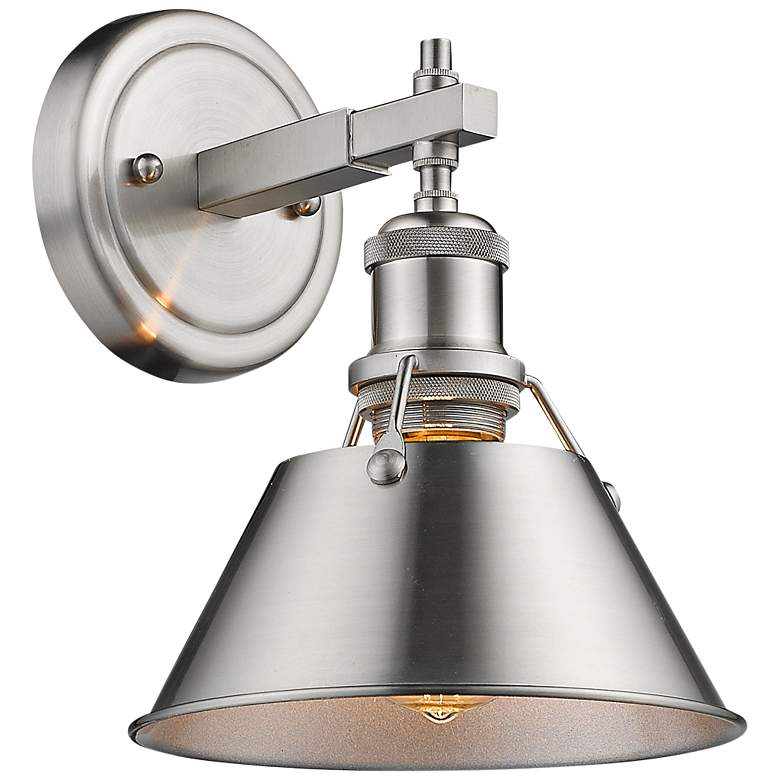 Image 3 Orwell 10" High Pewter Wall Sconce more views