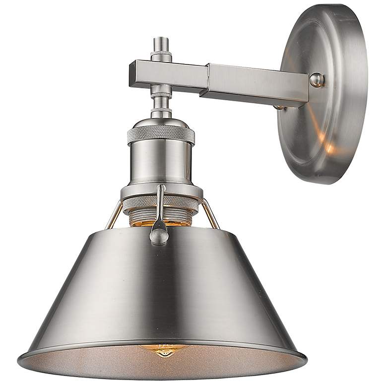 Image 4 Orwell 10" High Pewter Wall Sconce more views