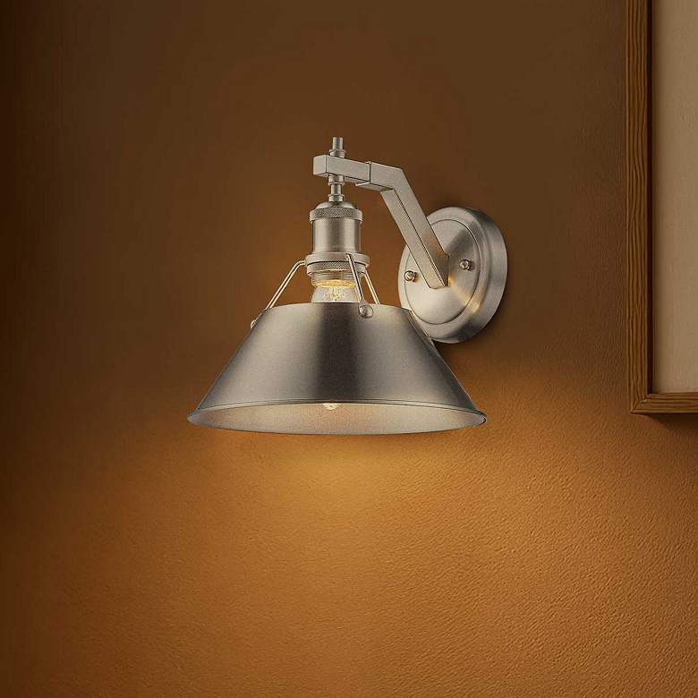 Image 1 Orwell 10" Wide 1-Light Wall Sconce in Pewter
