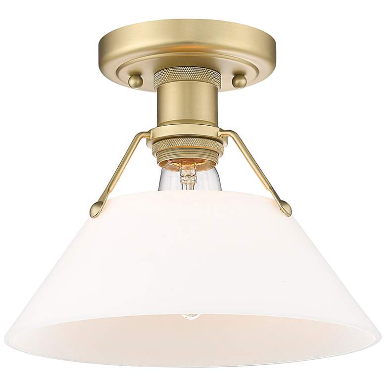 Image 2 Orwell 10" Wide Brushed Champagne Bronze Ceiling Light
