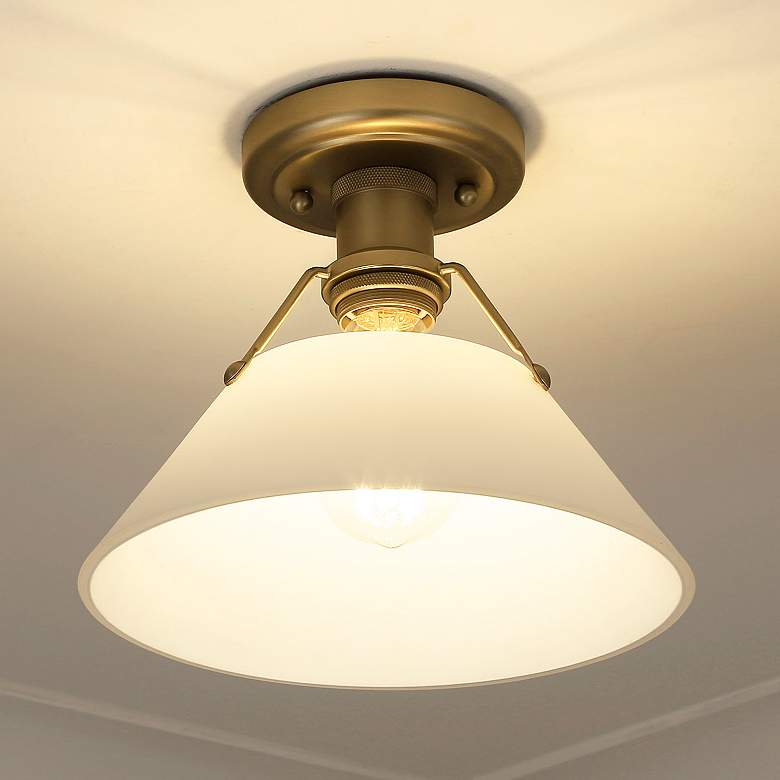 Image 1 Orwell 10" Wide Brushed Champagne Bronze Ceiling Light