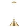 2_Orwell 10" Wide Brushed Champagne Bronze Pendant Light more views