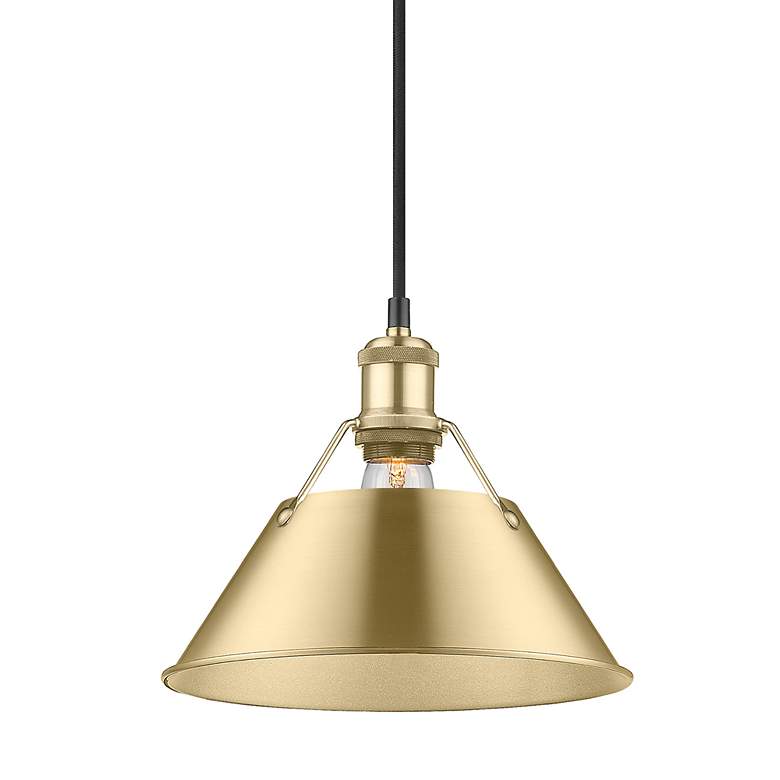 Image 3 Orwell 10" Wide Brushed Champagne Bronze Pendant Light more views