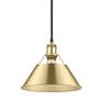 3_Orwell 10" Wide Brushed Champagne Bronze Pendant Light more views