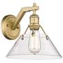 Orwell 10" Wide Brushed Champagne Bronze Wall Sconce with Clear Glass
