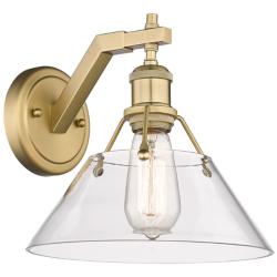 Orwell 10&quot; Wide Brushed Champagne Bronze Wall Sconce with Clear Glass
