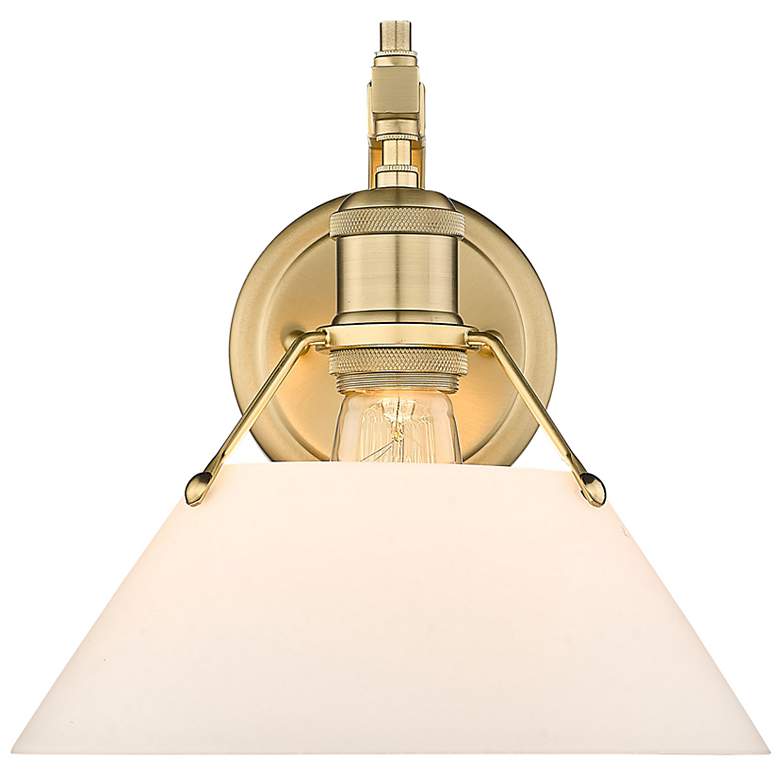 Image 4 Orwell 10" Wide Brushed Champagne Bronze Wall Sconce with Opal Glass more views