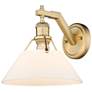 Orwell 10" Wide Brushed Champagne Bronze Wall Sconce with Opal Glass