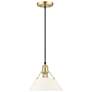1_Orwell 10" Wide Champagne Bronze and Opal Glass Mini Pendant