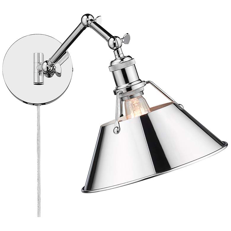 Image 4 Orwell 10 inch Wide Chrome 1-Light Swing Arm with Chrome more views