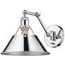 Orwell 10" Wide Chrome 1-Light Swing Arm with Chrome