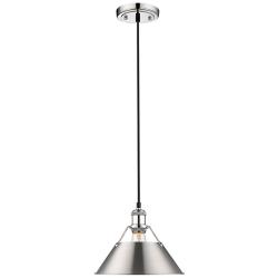 Orwell 10" Wide Chrome and Pewter Mini Pendant