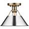 Orwell 10" Wide Flush Mount in Aged Brass with Chrome