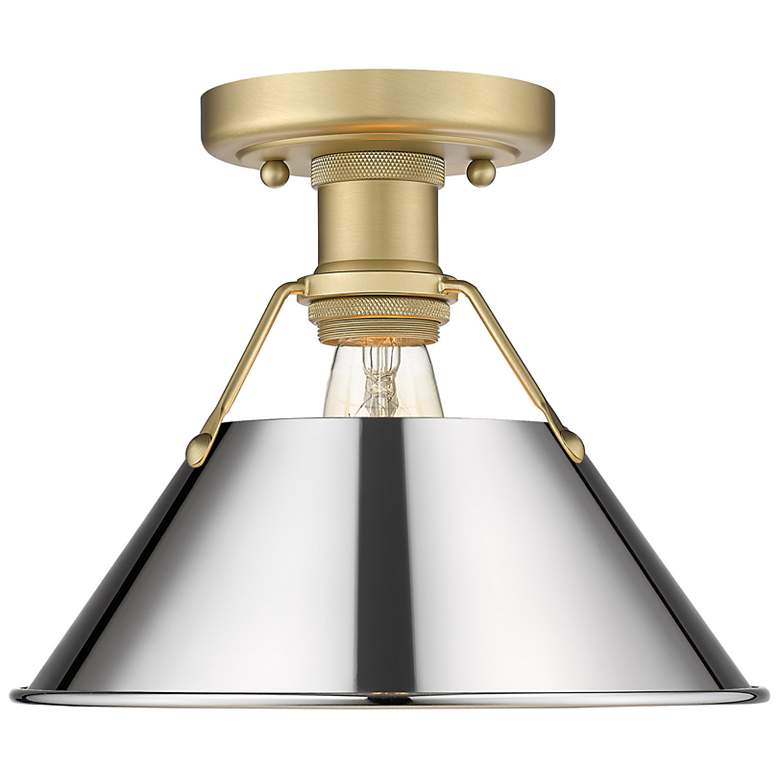 Image 1 Orwell 10" Wide Flush Mount in Brushed Champagne Bronze with Chrome