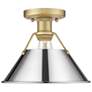 1_Orwell 10" Wide Flush Mount in Brushed Champagne Bronze with Chrome