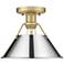 Orwell 10" Wide Flush Mount in Brushed Champagne Bronze with Chrome
