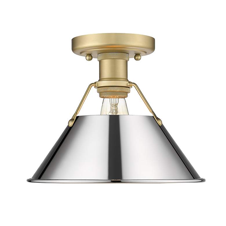 Image 2 Orwell 10" Wide Flush Mount in Brushed Champagne Bronze with Chrome more views