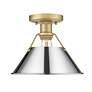 2_Orwell 10" Wide Flush Mount in Brushed Champagne Bronze with Chrome more views
