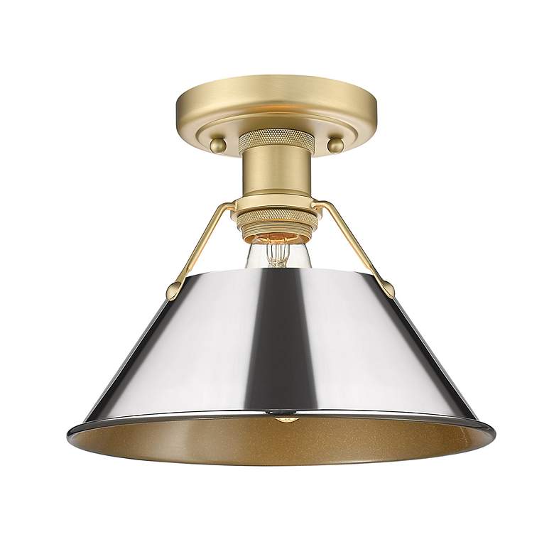 Image 3 Orwell 10" Wide Flush Mount in Brushed Champagne Bronze with Chrome more views