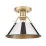 3_Orwell 10" Wide Flush Mount in Brushed Champagne Bronze with Chrome more views