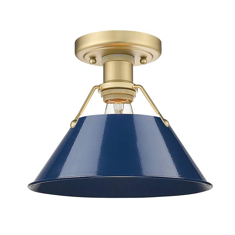 Image 3 Orwell 10" Wide Flush Mount in Brushed Champagne Bronze with Matte Nav more views