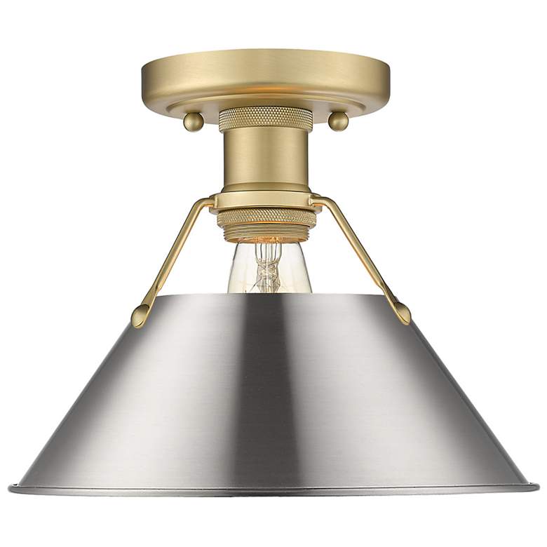 Image 1 Orwell 10" Wide Flush Mount in Brushed Champagne Bronze with Pewter