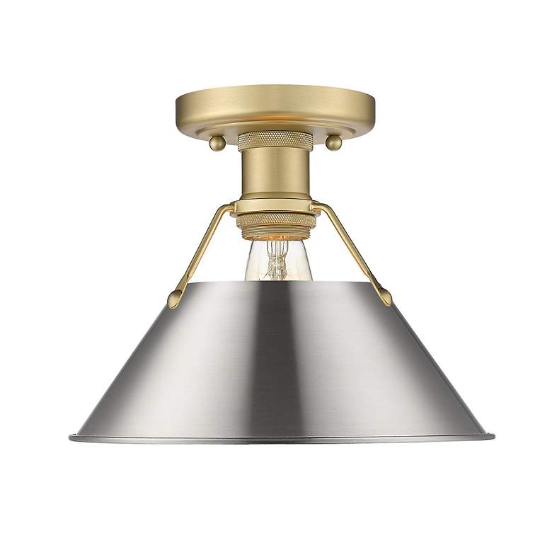 Image 2 Orwell 10" Wide Flush Mount in Brushed Champagne Bronze with Pewter more views