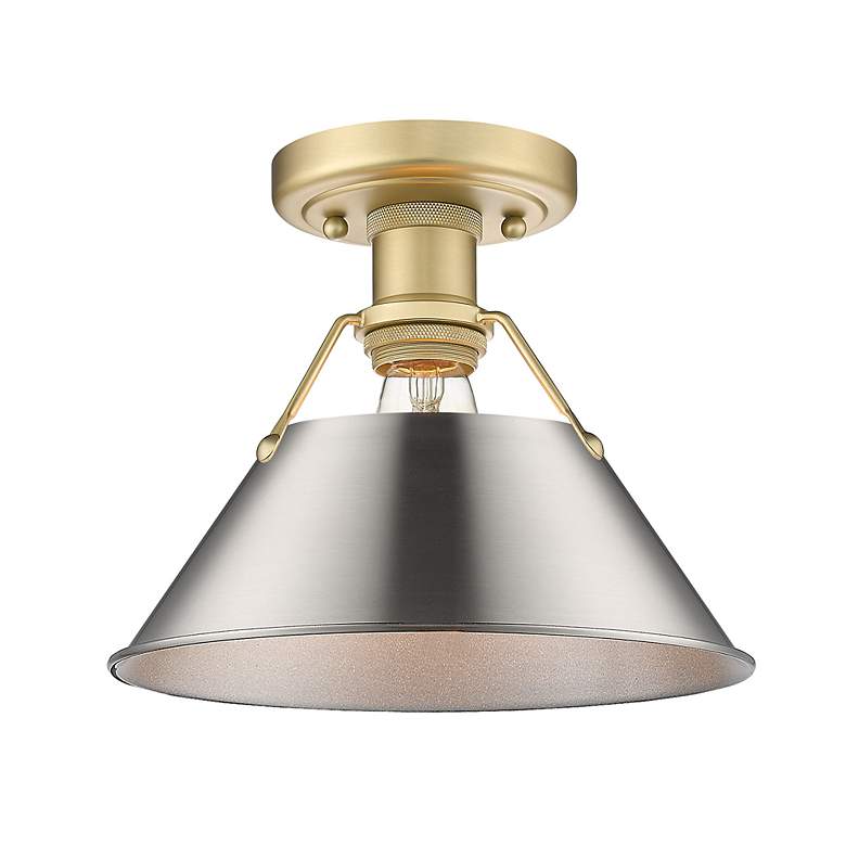 Image 3 Orwell 10" Wide Flush Mount in Brushed Champagne Bronze with Pewter more views
